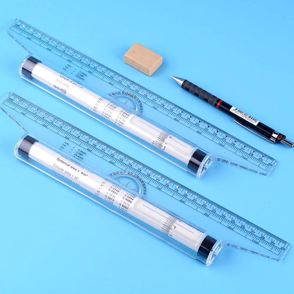 30cm/15cm drawing parallel ruler, roller balance ruler multifunctional drawing design, drawing ruler tool