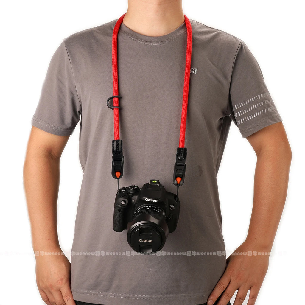 Quick Release Beads Round Rope Camera Shoulder Strap Lanyard for Canon Nikon Panasonic Sony Fujifilm Neck Strap Wrist Strap