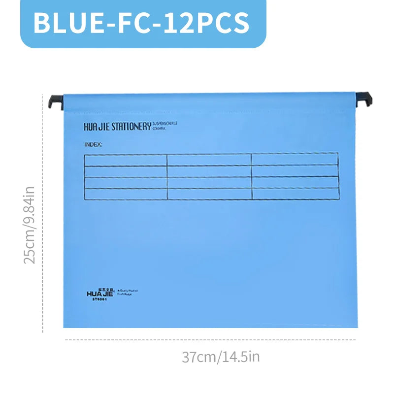 A4/FC PP Hanging File Folders with Plastic Hooks – Suspended Type Quick Labor Folder, Multi-Color, Home Office Document Storage