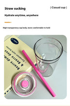 450ML Summer High-value Milk Tea Straw Plastic Cup Transparent Multi-color Thickened Coffee Cup Office Water Cup