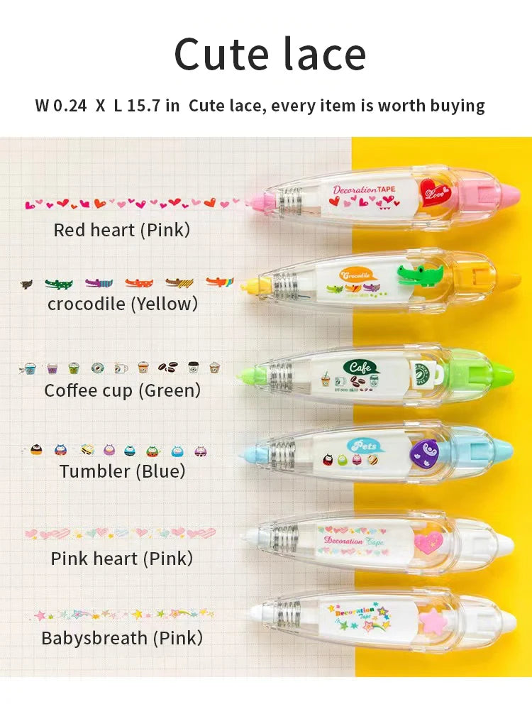 1pc Cute Kawaii Mechanical Design Correction Tape - Perfect for Decorating Diaries and School Supplies