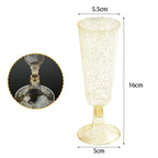 15/25/50pcs 150ml Disposable Champagne Glasses Cocktail Glasses Plastic Tall Glasses Martini Glasses for Weddings Party