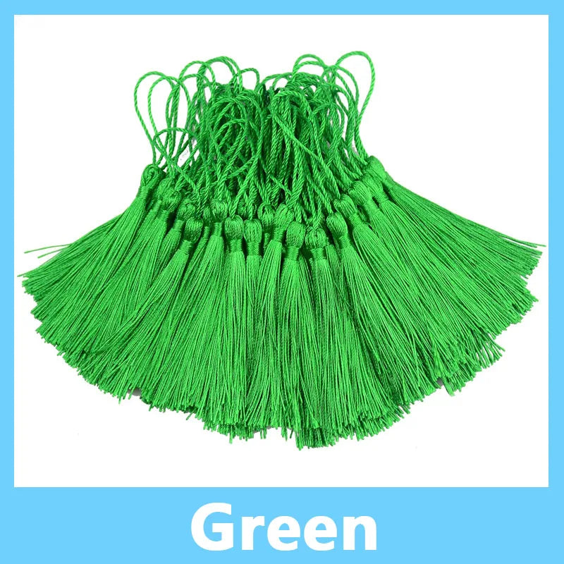 100pcs/Pack 13cm Tassel Silk Fringe Silky Floss Bookmark Tassels Mini Tassels for DIY Craft Jewelry Making Souvenir Bookmarks