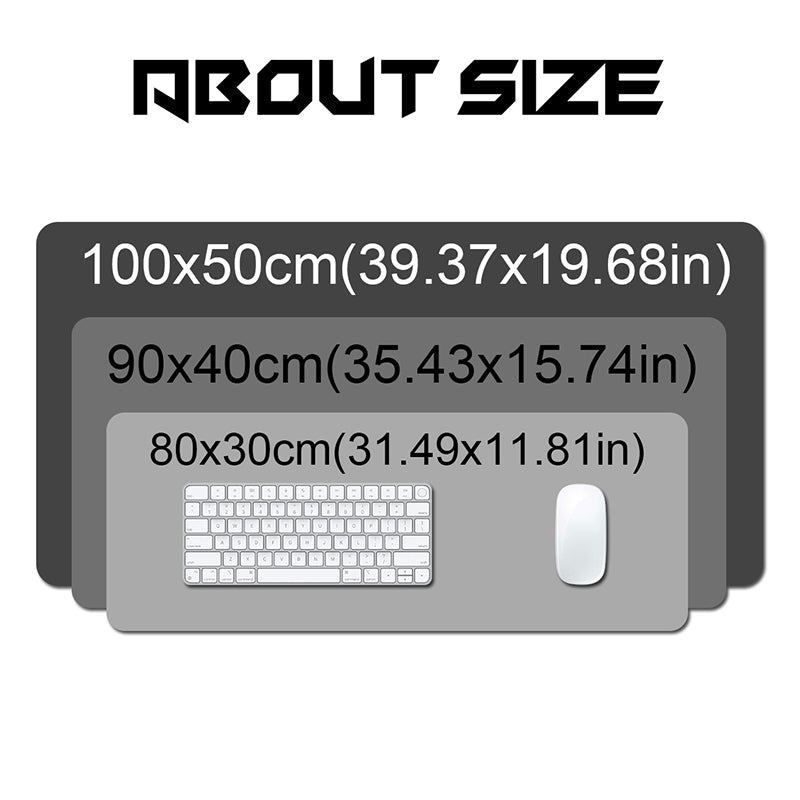Cutting-Mat-white-on-black Mouse Pad Office Gaming Laptop Deskmat Anime Mousepad Gamer Keyboard Mouse Mat Computer Accessories