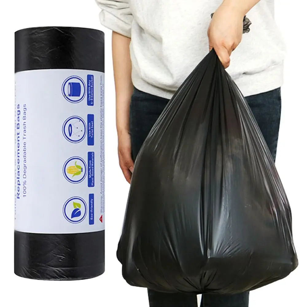 30Bags/Roll Disposable Garbage Bag Trash Can Bin Small Medium Large Rubbish Bag Black Points Off Plastic Bags Bathroom Kitchen
