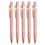 5-10Pieces Ballpoint Pen with Stylus Tip, Metal, 2 in 1 Stylus Ballpoint Pen 1.0 mm Black Ink  for Smartphone, Tablet