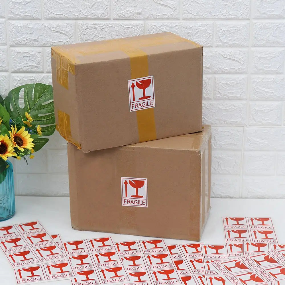 60pcs/lot Fragile Warning Label Sticker Hazard Warning Sign Handle With Care Keep Express Label Adhesive