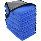 1-5 pcs Microfiber Car Washing Towel Soft Quick Drying Windows Mirrors Wiping Rags Home Double Layer Cleaning Cloths 500GSM