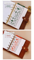 Binder Storage ruler vintage loose-leaf Notebook inner page index divider bookmark DIY accessory flexible ruler
