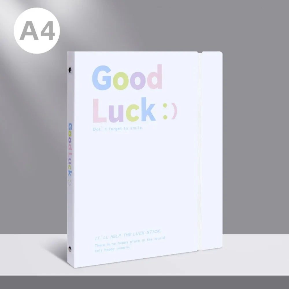 INS Style Loose Leaf A4 File Folder Transparent Detachable Data Book Students Stationery Office Storage Booklet School Office