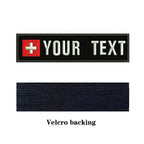 Swiss Flag Switzerland 10X2.5cm Embroidery Custom Name Text Patch Stripes Badge Iron On Or  Patches