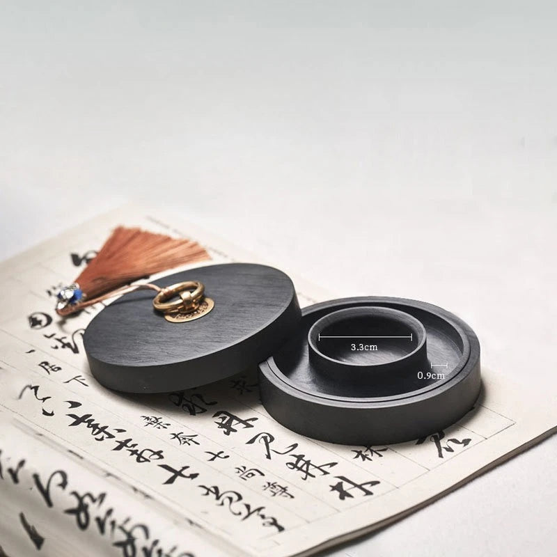 Double Circle Moisturizing Anti-evaporation Non-drying Ink Inkstone Brush Ink Calligraphy Special Belt Cover