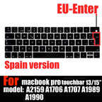Keyboard Cover Skin for MacBook Pro with Touch Bar 13" and 15" ( Model Number A2159 A1706 A1707 A1989 A1990, 2016-20129 Release)