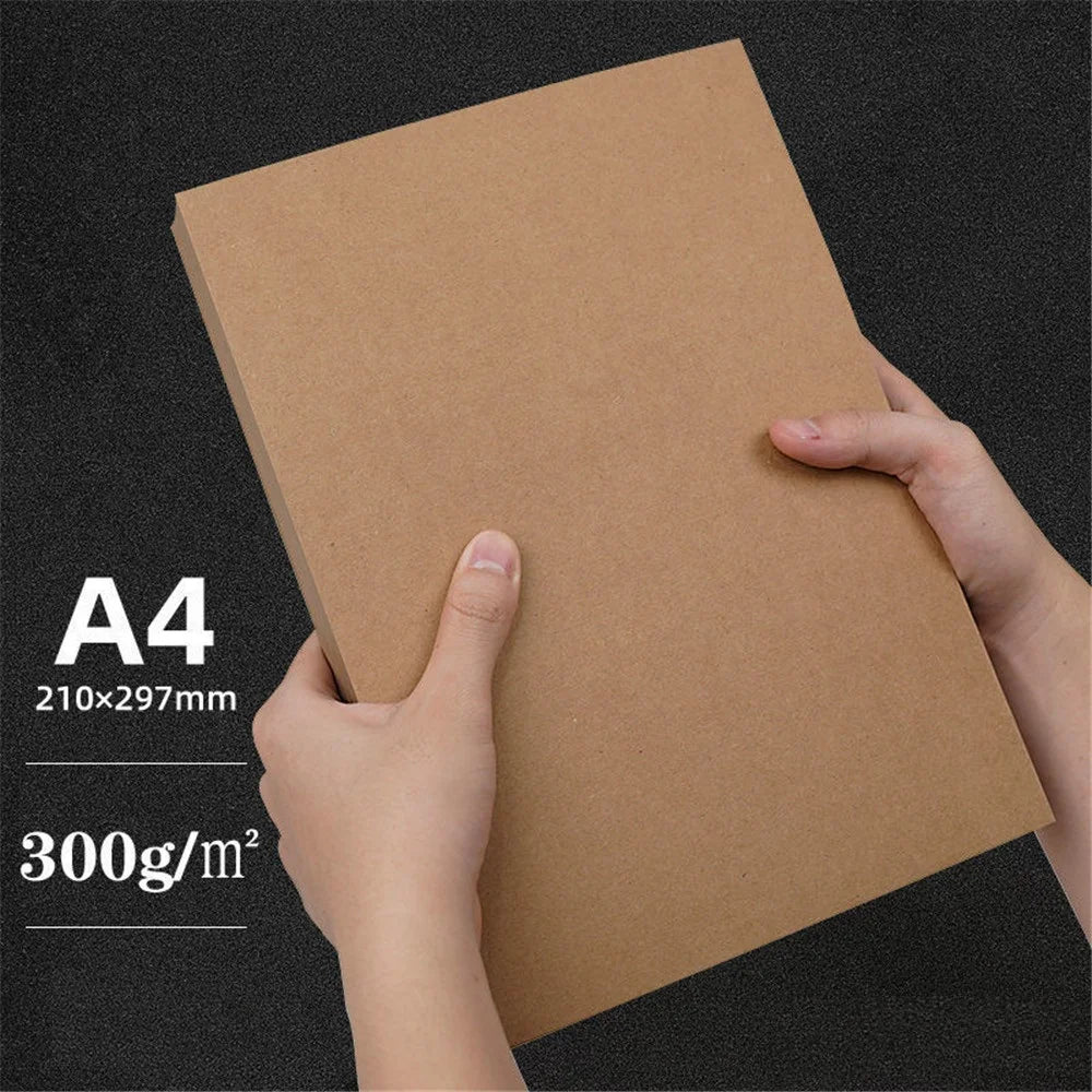 10 Sheets 250/300/350gsm A4 Brown Kraft Paper Card Blank Thick Cardboard Handmade DIY Package Cardstock Crafts Paperboard