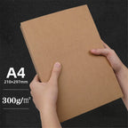 10 Sheets 250/300/350gsm A4 Brown Kraft Paper Card Blank Thick Cardboard Handmade DIY Package Cardstock Crafts Paperboard