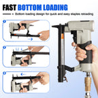 8016 21 Gauge Continuous Pneumatic Firing Upholstery Stapler 8016 Fine Wire Stapler for Woodworking  Picture Frames Cabinets