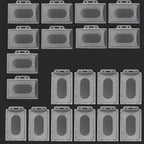 20/5/1PCS Waterproof Clear Plastic PVC ID Card Name Badge Holder Transparent Business Card Sleeve Cover for School Office