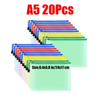 Zipper Documents Bag A4/A5 Plastic Folders A3 Transparent Waterproo File Organize Storage Bag School Office Stationery Supplies