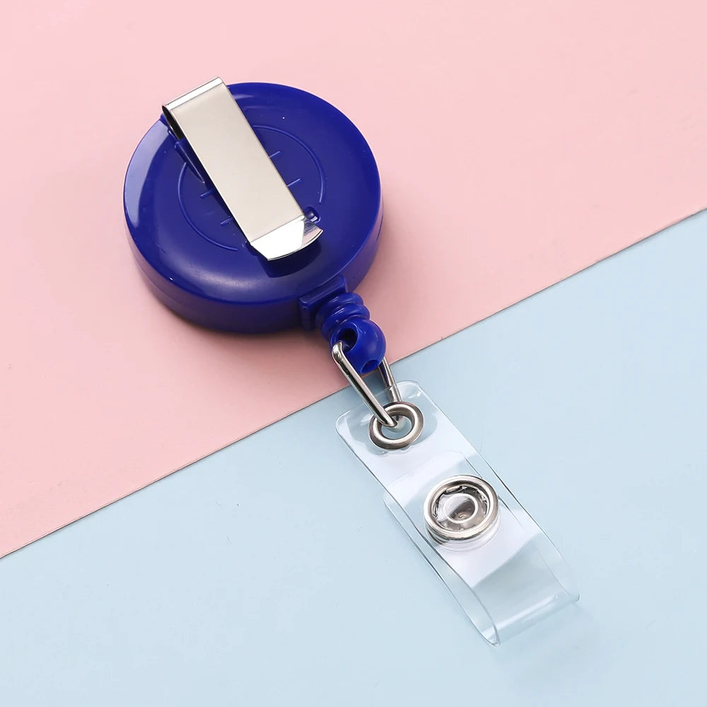 Retractable Steel Cord Pull Reel Keychains Spring Buckle Clasp Wire Rope Key Ring Recoil ID Card Holder Key Chain Multiple Tools