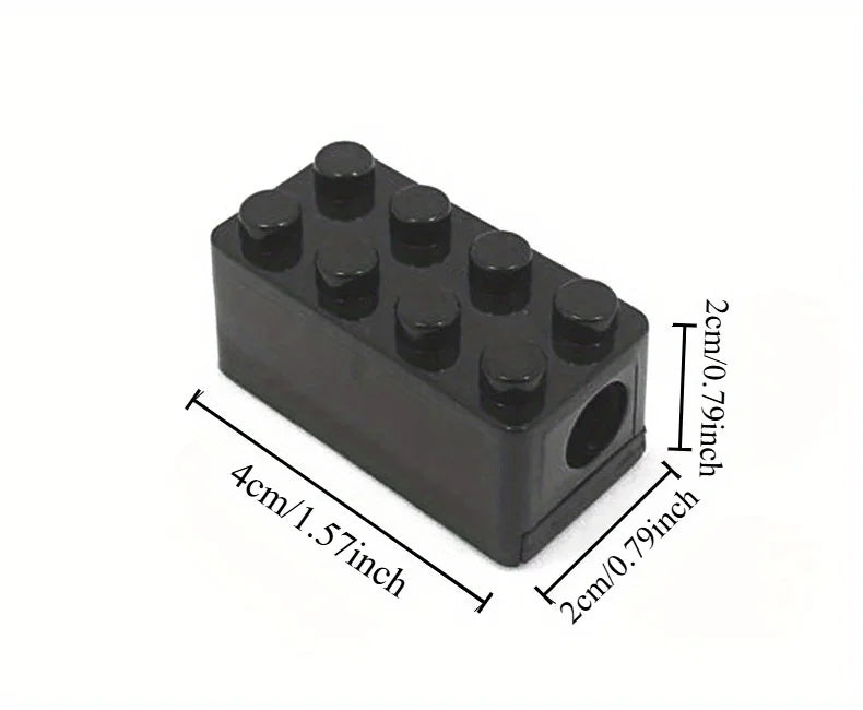10pcs Building Blocks Pencil Sharpener Office And School Supplies Student Stationery