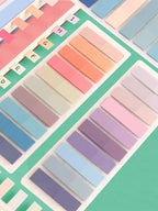 6pcs Mixed Color Sticky Index Tab, Simple Multi-purpose Index Tab For Page Marking Classify File