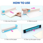 Multi-functional manual hole puncher (1 piece), 30-hole design, convenient and quick, suitable for various sizes of office paper