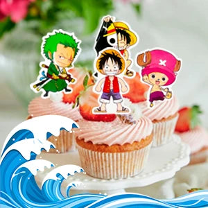117 Pcs One Piece Party Supplies-One Piece Party Banner Balloons Cake Topper Plates Etc One Piece Birthday Party Decorations