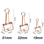 High Quality 51/32/19mm Multicolor Metal Binder Clip Clamp Paper Bookmark Clips Decorative Journal Clips School Office Supplies