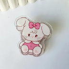6 pieces Cute Cartoon Kitten Clip Acrylic Transparent Memo Paper Clip Journal Scrapbook Decorative Supplies School Stationery
