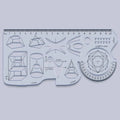 Rotary Multi-function Geometric Drawing Ruler Protractor Learning Measuring Tool Creative Stationery Gift School Office Supplies
