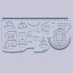 Rotary Multi-function Geometric Drawing Ruler Protractor Learning Measuring Tool Creative Stationery Gift School Office Supplies
