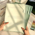 Creative Large Capacity File Folders Waterproof L-Shaped File Organizer Plastic Sorting Storage Document Bag For Student