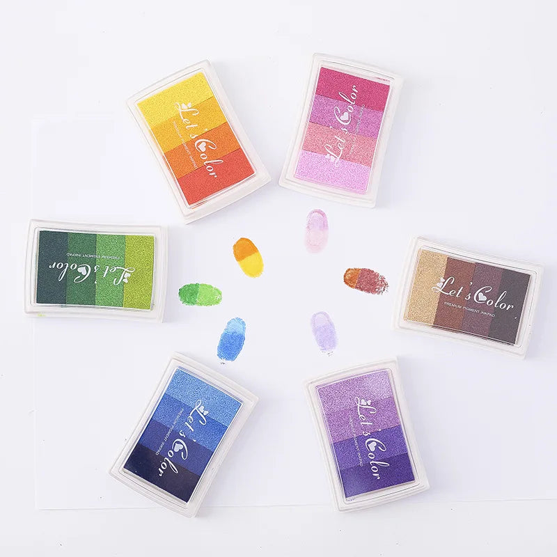 Ink Pad Ink Stamp Pad for DIY Craft Rubber Self Inking Roller Stamps Stationery Album for Scrapbooking Paper Decoration