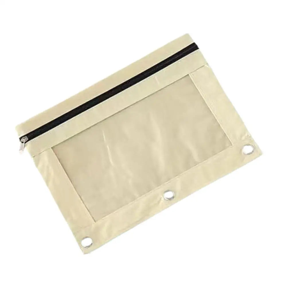 Zippered Binder Pencil Pouch Pen Case Stationery Multicolored B5 File Holder PVC With 3 Rings Pencil Case Folder File Package