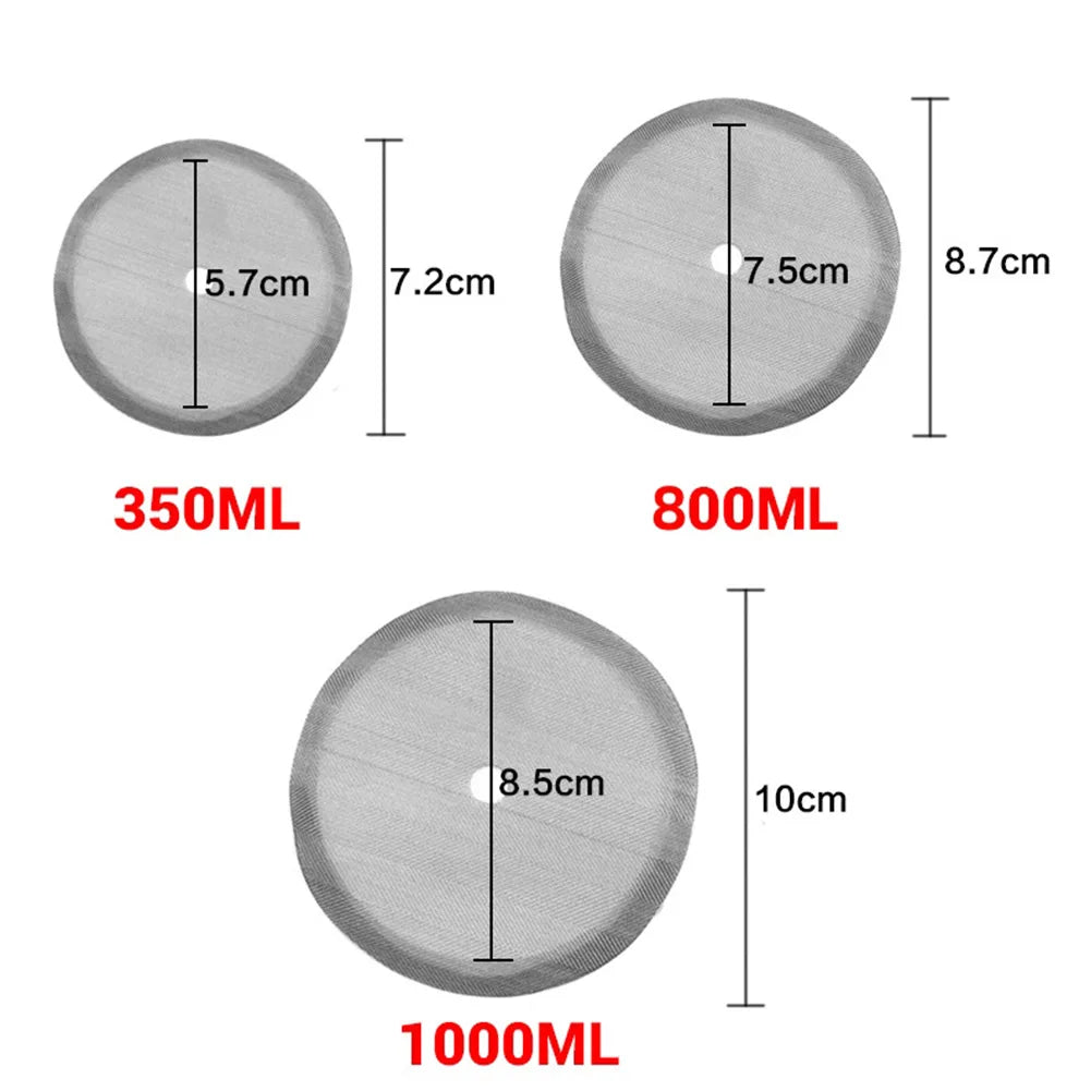 3pcs French Press Filters Mesh Filter Replacement For 350 800 1000ML For Espresso Machine Coffee Pot Filter Mesh Coffeeware