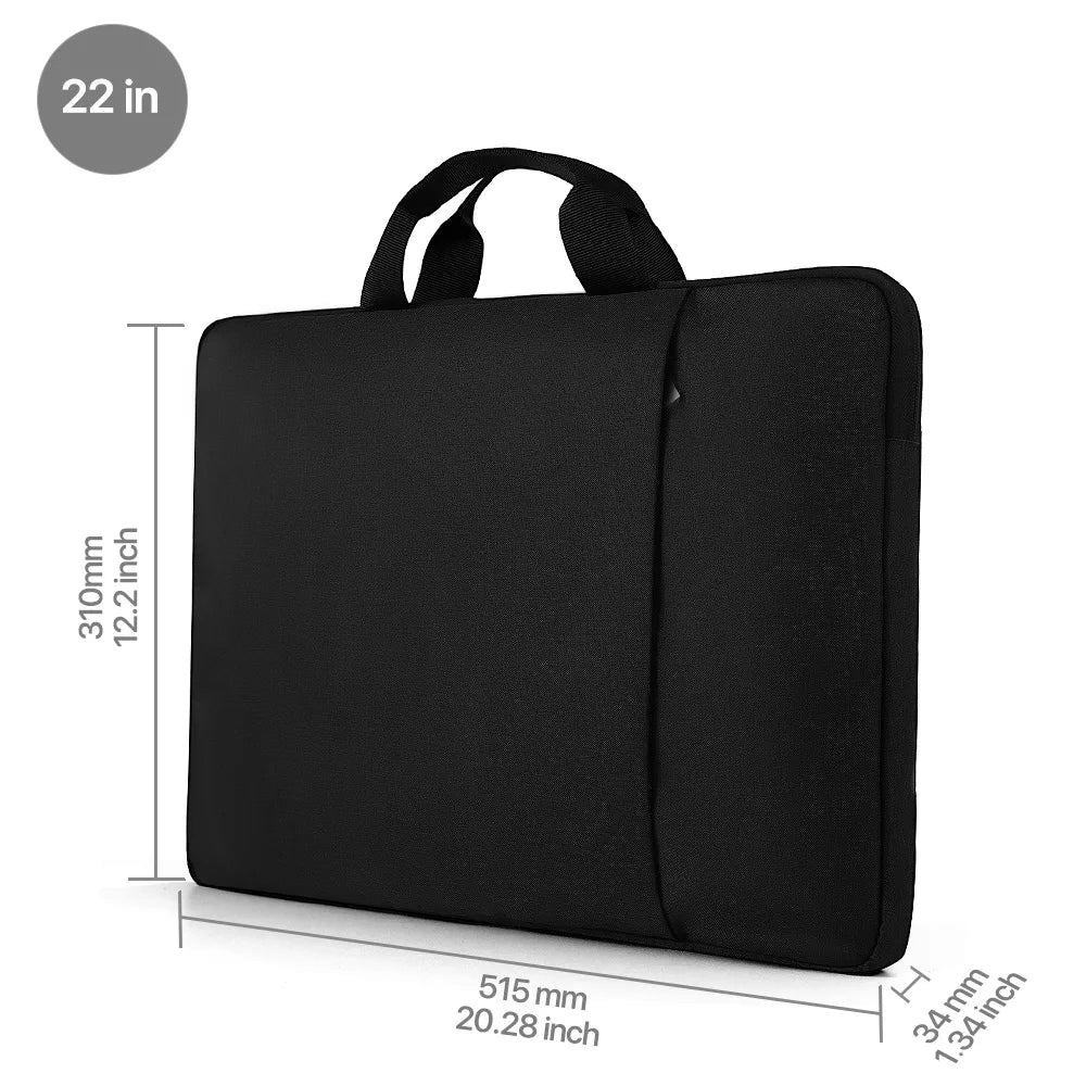 UPERFECT 18.5" 22" Portable Monitor Case Polyester Laptop Sleeve Computer Cover Bag with Pocket Zipper for 15.6"-22" Travel BAG