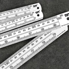 15/20/30/40/50cm Stainless Steel Ruler Double Side Scale Stainless Steel Straight Ruler Thickening Engineer Grade Measuring Tool