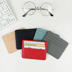 Fashion Slim PU ID Card Bag Credit Card Holder Men's Wallet Women's Wallet Mini Credit Card ID Card Bag Gift