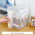 A4 File Storage Box Transparent Double Card Buckle Plastic Organizer Waterproof Dustproof For Graduation Certificates Documents
