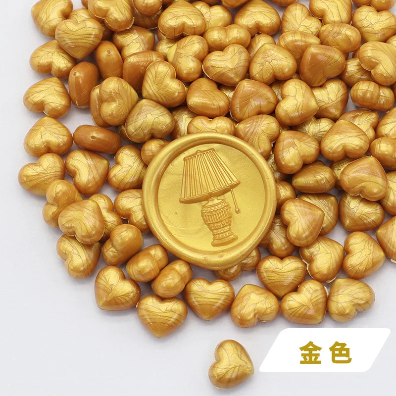 100pcs Heart-Shaped Sealing Wax Beads for Wax Seal Stamp, Great For Embellishment Of Card Envelope, Wedding Invitation