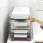 Transparent Acrylic New Desktop Paper Storage Box A4 File Document Exam Paper Organizer Household Dust Proof Card Holder Case