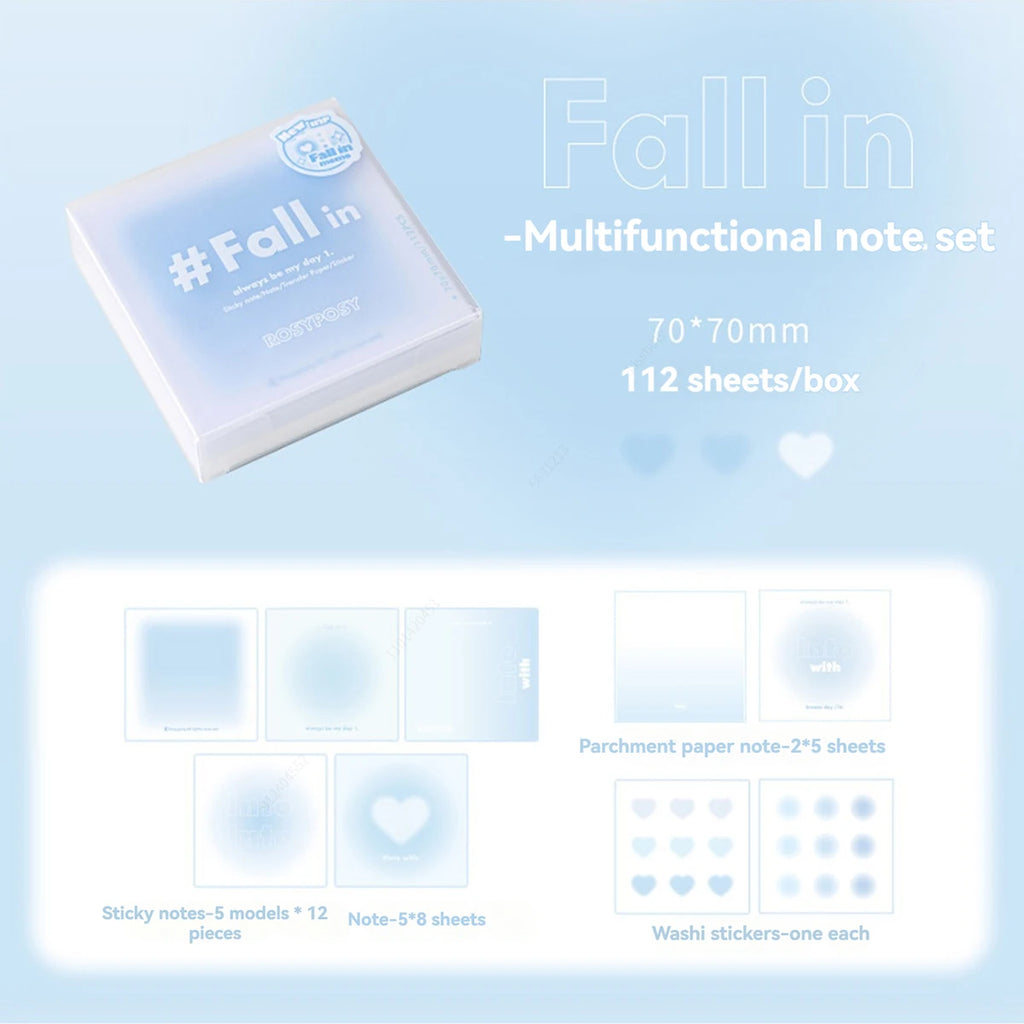 112Sheets Multifunctional Sticky Notes Portable Student Note Marker Writing Sticky Notes Self-Adhesive Easy To Apply Notepad