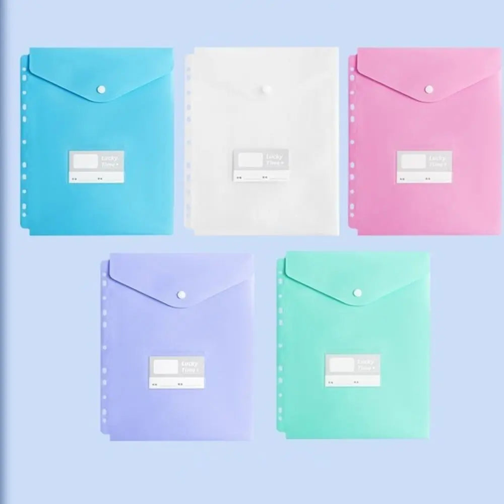 New PP A4 File Folder 3 Hole Dustproof Binder Folders Large Capacity Waterproof Loose-leaf Folder School Supplies