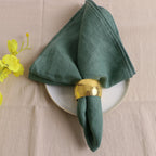 High Quality 100% Linen Napkins Restaurant Wedding Dinner Solid Color Cloth Pure Linen Classical Custom Home Table Napkin