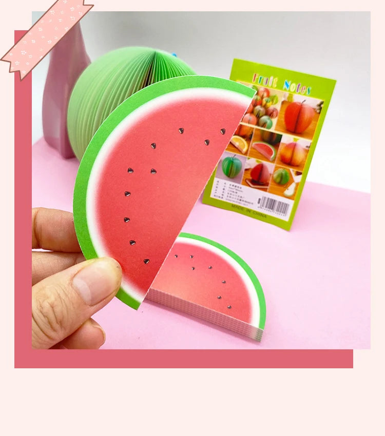 125 Sheets Creative Fruit Shapes Sticky Note Pads Notepads, Sticker Paper, Memo Pads, for School Stationery Office Supplies