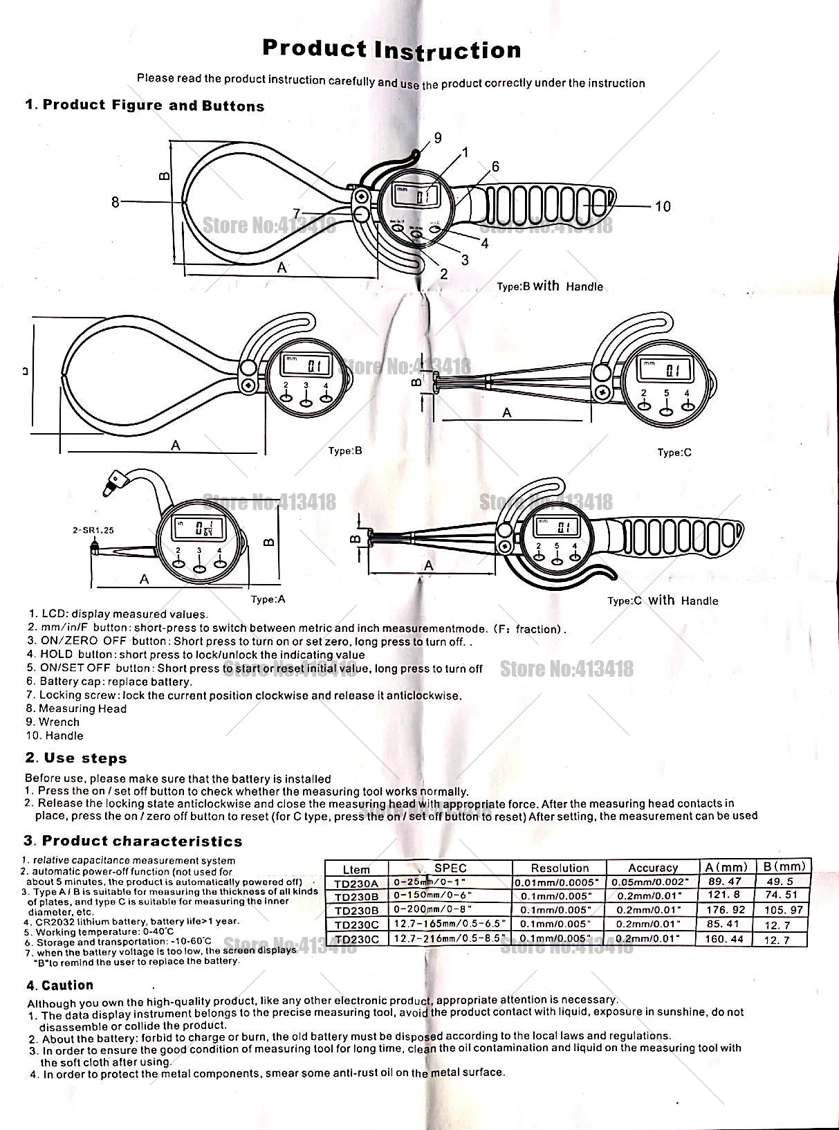0-6inch 0-8inch External digital caliper 0-150mm. Outside caliper. Caliper gauge sheet Thickness Gauge Power 0.5-8.5Inch
