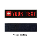 Swiss Flag Switzerland 10X2.5cm Embroidery Custom Name Text Patch Stripes Badge Iron On Or  Patches
