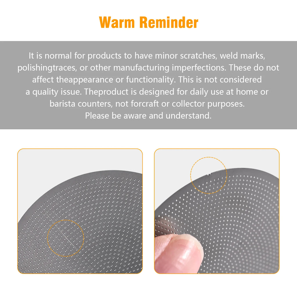 0.2mm Espresso Puck Screen 51/53/58.5mm Stainless Steel Coffee Filter Mesh For Portafilter Espresso Machine Barista Tool