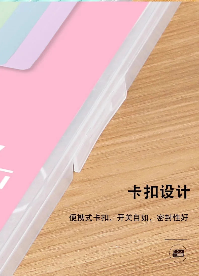 A4 transparent data storage box, folder, large capacity, multifunctional student test paper, book, graduation certificate, archi