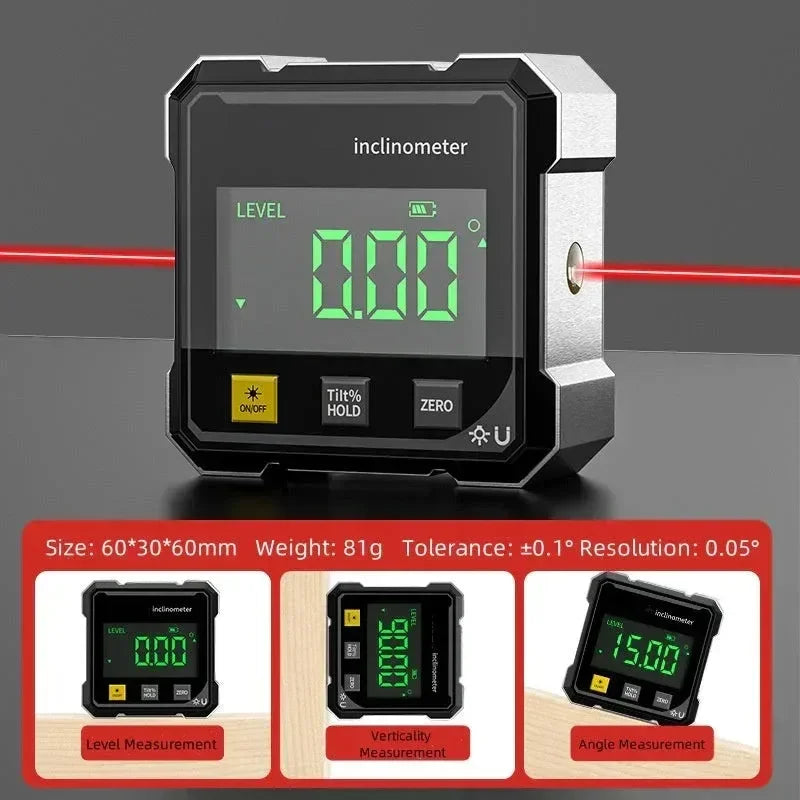 NEW HOT Digital Angle Gauge Magnetic Protractor Inclinometer Level Angle Finder  Angle Cube Level Box with Magnes